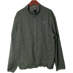 The North Face Apex Canyonwall soft shell zipper jacket in dark heathered gray